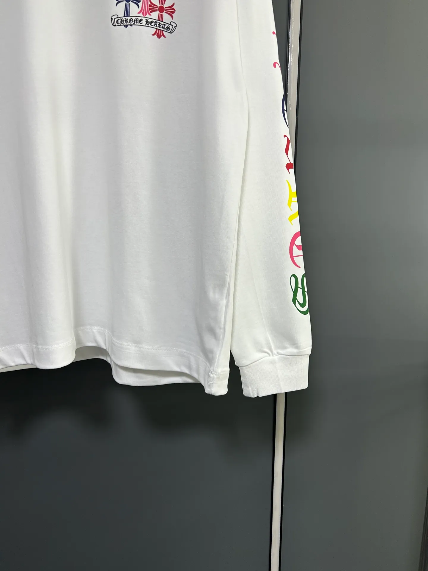 P230 2026 new (exclusive) Chrome Hearts autumn and winter limited edition heavyweight high-weight long-sleeved T-shirt, customized Dreamweaver Yayun ribbed cotton designer concept style Fabric: Heavy 380g Size: S M L XL Color: White